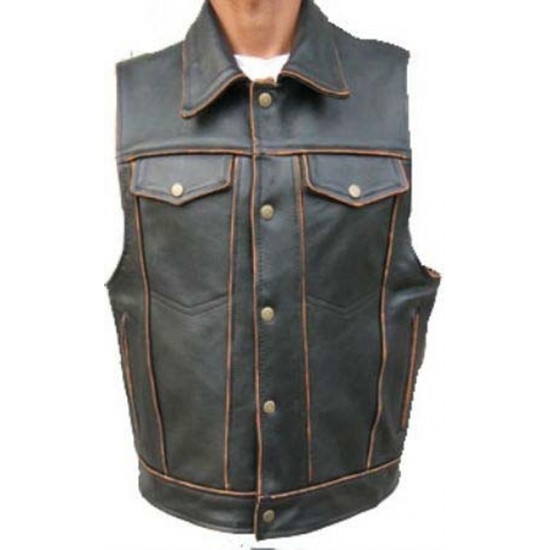 Leather Vest Mens